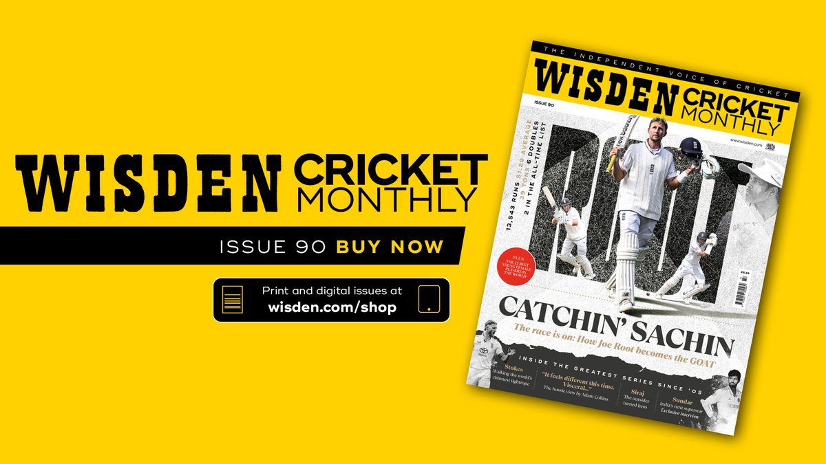 In the latest issue of Wisden Cricket Monthly, out today, they reflect on the most beautiful, chaotic and exhausting Test series in recent memory

Print: thenightwatchman.net/buy/wisden-cri…

Digital: pocketmags.com/wisden-cricket…
