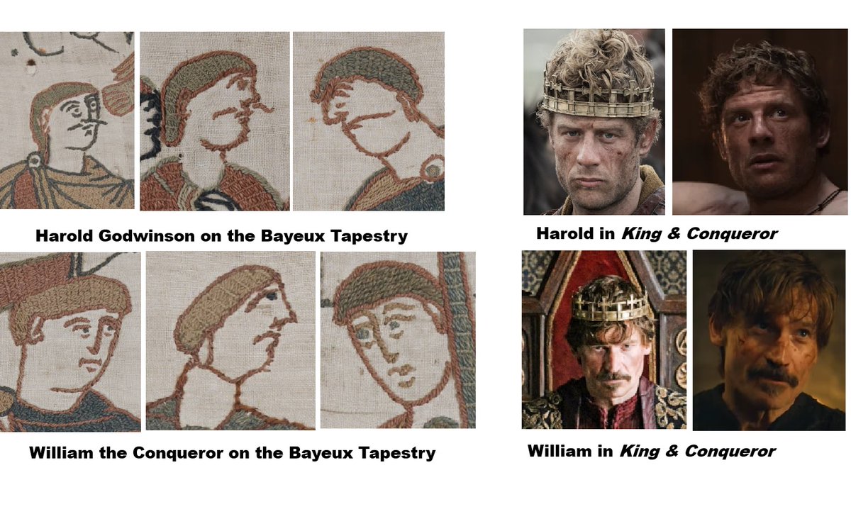 Bayeux Tapestry vs BBC's #KingAndConqueror on Harold and William's facial hair #moustachemismatch