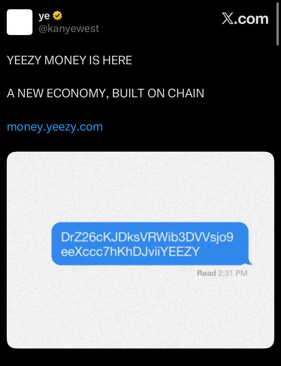 🚨 INVESTING : "Kanye West lancia la nuova criptovaluta 'YEEZY MONEY': è in arrivo un'altra truffa nel mondo delle celebrità?"