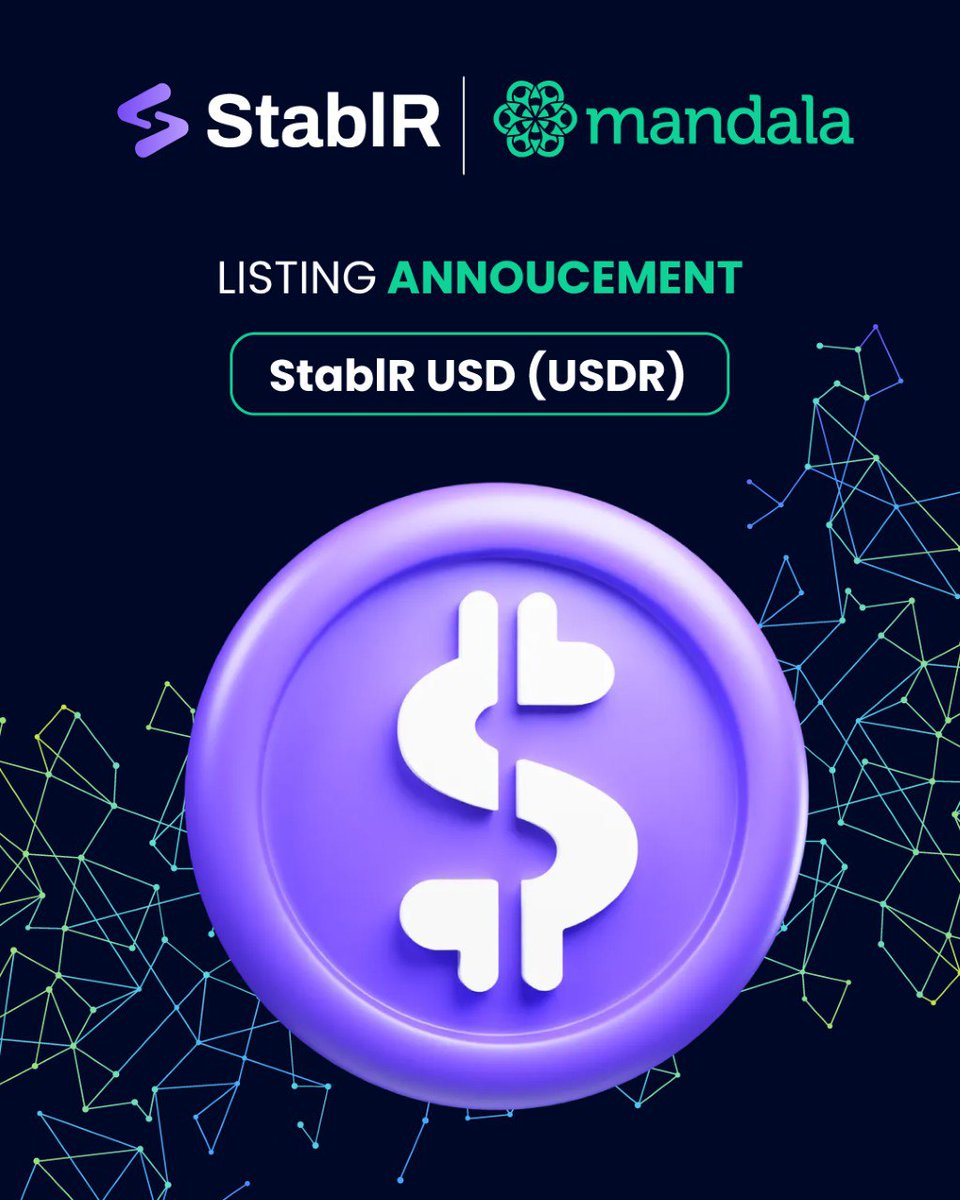 Mandala Exchange (@mandalaex) on Twitter photo π’ Weβre pleased to announce the listing of StablR USD (USDR) on Mandala Exchange.
USDR is a MiCAR-compliant digital dollar designed for secure, fast, and accessible transactions across borders.
π Start trading: trade.mandala.exchange/usdr-to-usdt
Follow for updates: <a href="/StablRUSD/">StablR USD</a> Community: π’ Weβre pleased to announce the listing of StablR USD (USDR) on Mandala Exchange.
USDR is a MiCAR-compliant digital dollar designed for secure, fast, and accessible transactions across borders.
π Start trading: trade.mandala.exchange/usdr-to-usdt
Follow for updates: <a href="/StablRUSD/">StablR USD</a> Community: