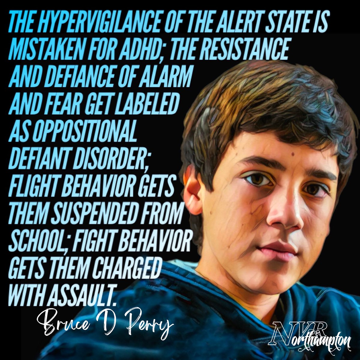 “The pervasive misunderstanding of trauma-related behavior has a profound effect on our educational, mental health, and juvenile justice systems.” - <a href="/BDPerry/">Bruce D. Perry, M.D.,Ph.D.</a> 

NVR can help - bit.ly/2TlRH2a

#NVR #NonviolentResistance #SystemicApproach #NVRTraining #TraumaResponsive
