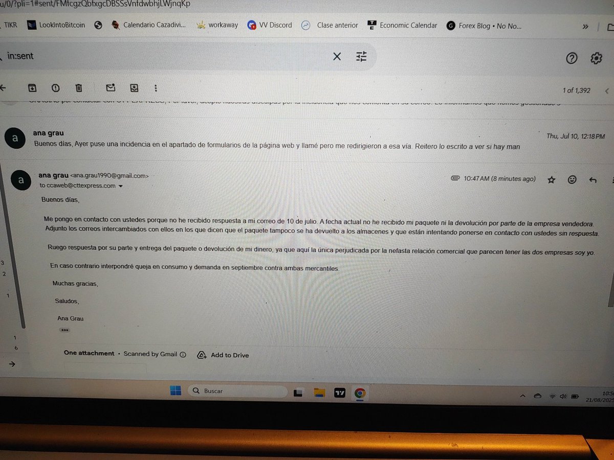 In may I placed an order in <a href="/stylevana_sv/">Stylevana</a>, this web is a scam, we are in august and i have not received the order or the refund. I have sent several emails and they keep saying is the delivery company's fault <a href="/CTTExpressES/">CTT Express</a>. They dont give me an answer either. I need a solution
