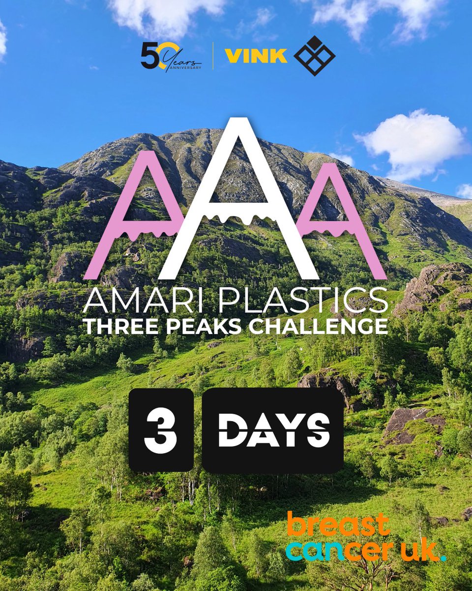 AmariManchester's tweet image. 3 days until 3 Peaks!

📆30 Aug • 🏔️ 3 Mountains • ⏱️ 24 Hours

Let’s hope the team are ready because the day of the challenge is almost here!

Help them support Breast Cancer UK: justgiving.com/page/amari3pea…

#ThreePeaksChallenge #ThreePeaks #3Peaks #BreastCancerUK