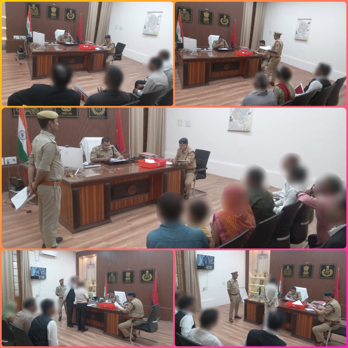 आज दिनांक-21.08.2025 को पुलिस उपायुक्त गंगानगर व सहायक पुलिस आयुक्त हण्डिया द्वारा पुलिस कार्यालय में जनसुनवाई कर फरियादियों की शिकायतें सुनी गई तथा निस्तारण हेतु सम्बंधित को आवश्यक दिशा-निर्देश दिए गए ।