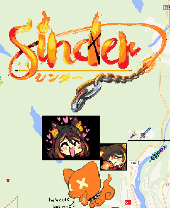 Sinder's logo was not done/complete yesturday, i do not know why i missed some pixels, but now it is done

 #SinderDoodle