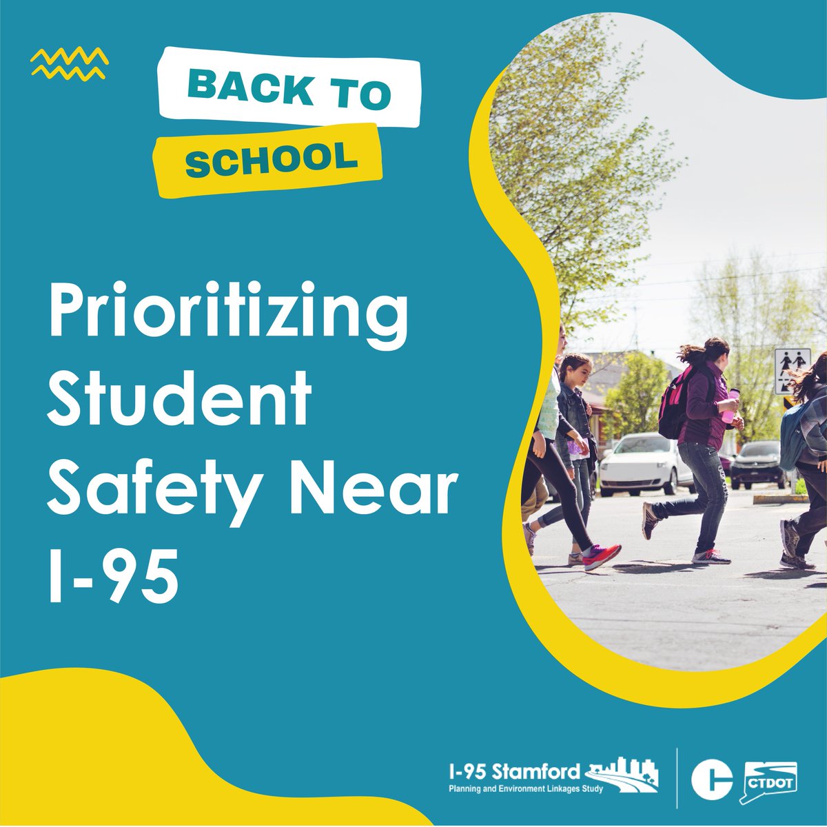 With students traveling near I-95 on foot, by bike, or on transit, safety matters more than ever.

The I-95 Stamford PEL Study is reviewing key corridors near schools to explore improvements that support safer, more accessible routes for students and families.

Con los