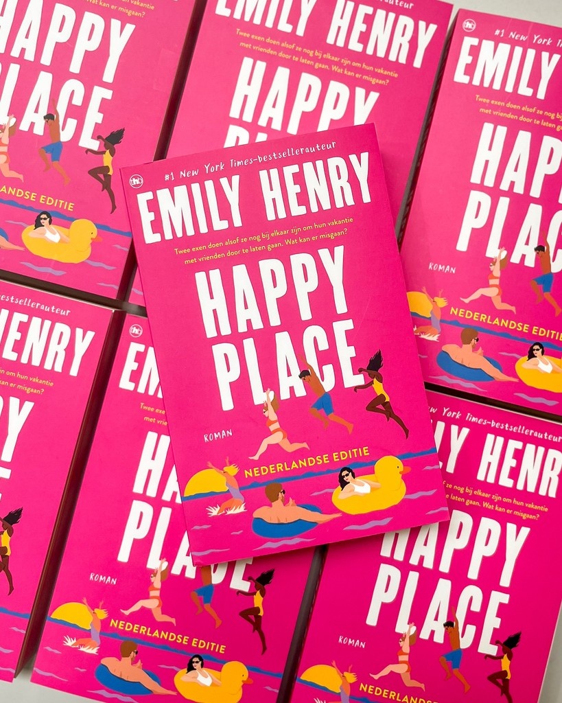 𝙃𝙖𝙥𝙥𝙮 𝙋𝙡𝙖𝙘𝙚 is er nu ook in het Nederlands! 🩷☀️ Een heerlijke second chance romance over twee exen die doen alsof ze nog bij elkaar zijn om hun vakantie met vrienden door te laten gaan. 
thehouseofbooks.com/boek/3340/emil…