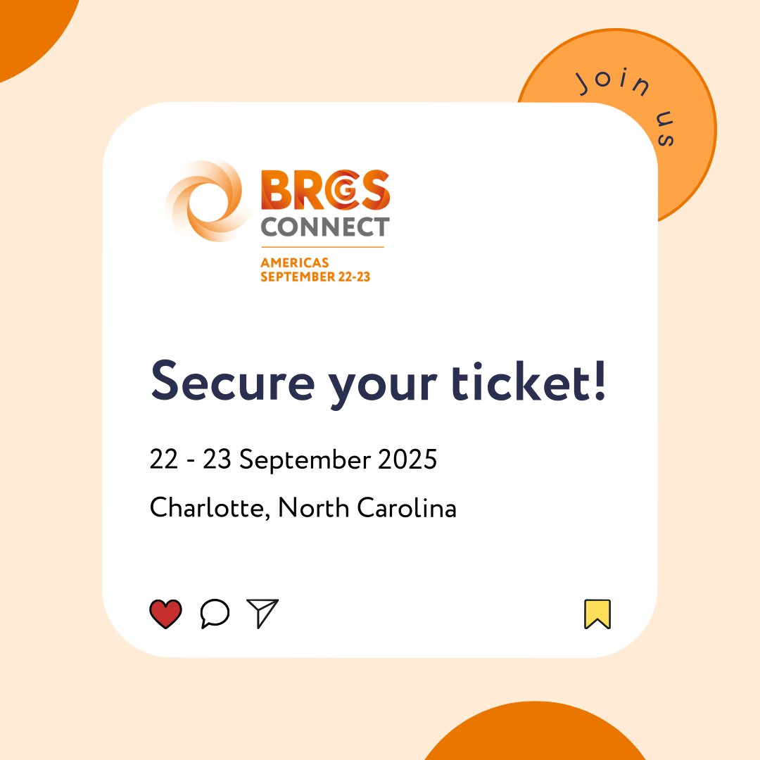 This September, connect with industry experts and explore what’s next for product safety at BRCGS Connect.

Take advantage of our last-minute tickets rate, available for both group and individual bookings.

Secure your ticket: ow.ly/yFxn50WEt5e

#BRCGSConnect