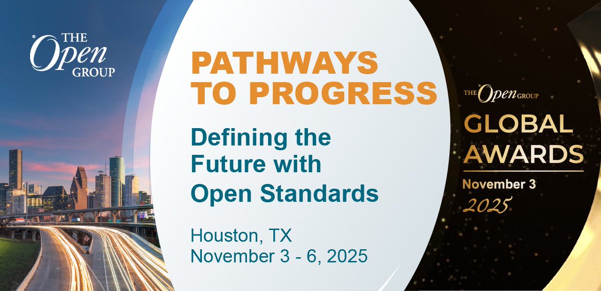 TheOpenGroup's tweet image. New #ogBlog: Pathways to Progress: Why You Shouldn’t Miss The Open Group Houston Summit – November 3–6, 2025
ow.ly/h92m50WIo0z
#ogHOU