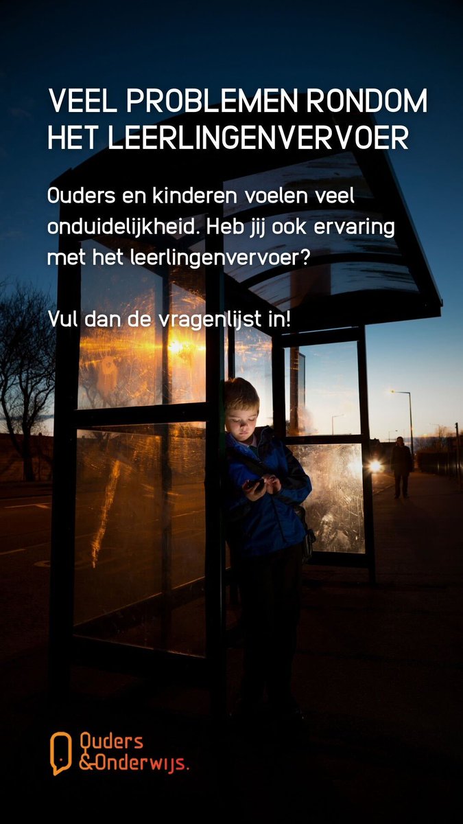 Heb jij te maken met het leerlingenvervoer? Dan horen we graag wat jouw ervaringen zijn. 
Vul de vragenlijst in:
landelijkouderpanel.nl/anoniem-onderz…
 #Leerlingenvervoer #Onderwijs #ErvaringenDelen #JouwMeningTelt