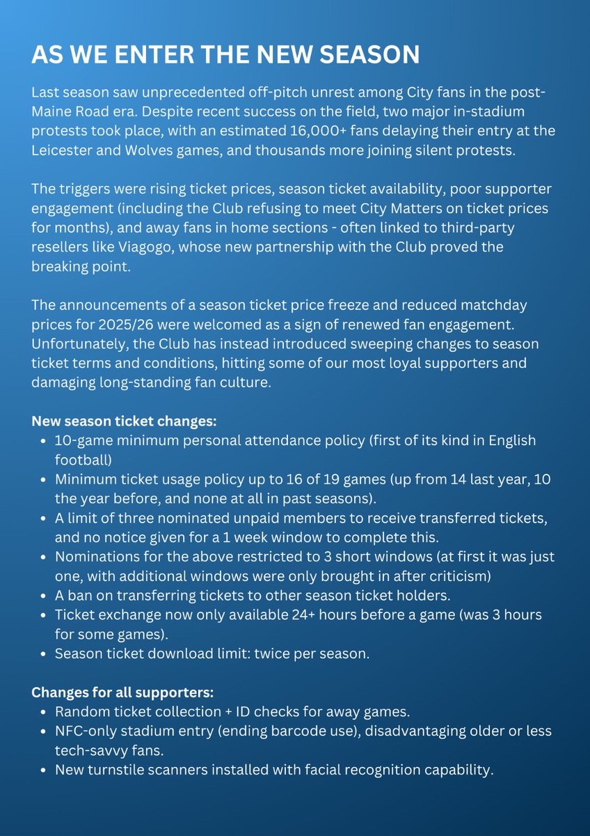 WeAre1894's tweet photo. Before the first home game of the season a joint communication from ourselves @MCFCfoodbank @tradeunionblues @CanalStBlues @solid_citizens https://t.co/Un4gLYjoa8 https://t.co/7jcFgGfr5g
