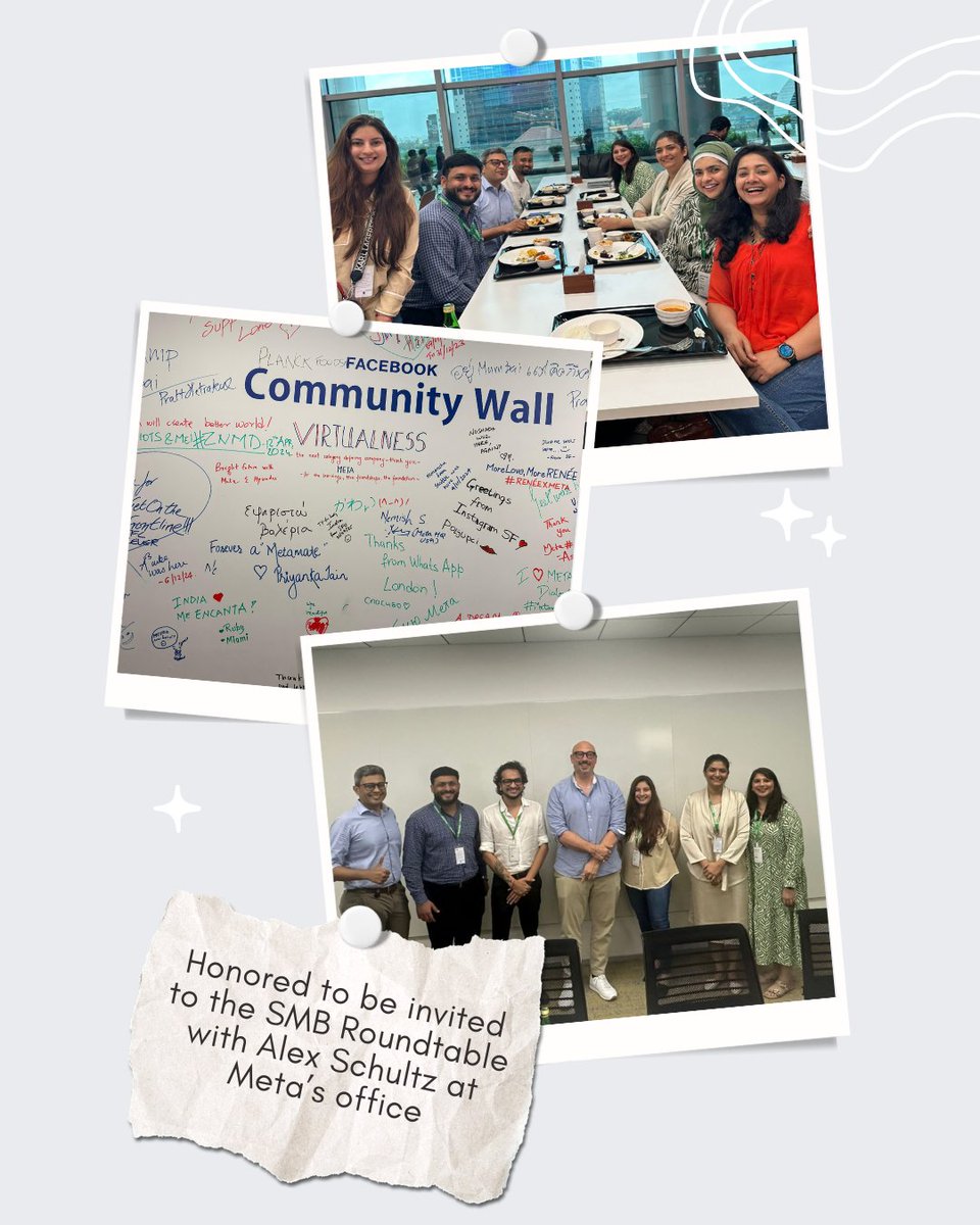 beyondbasicteam's tweet image. Honored to join the SMB Roundtable with Alex Schultz at Meta
Great discussions on challenges &amp;amp; opportunities for small businesses. Excited about how platforms like Meta empower SMBs to grow &amp;amp; connect wider.
@Meta @alexschultz 
#BeyondBasic #Meta #SMB #Entrepreneurship