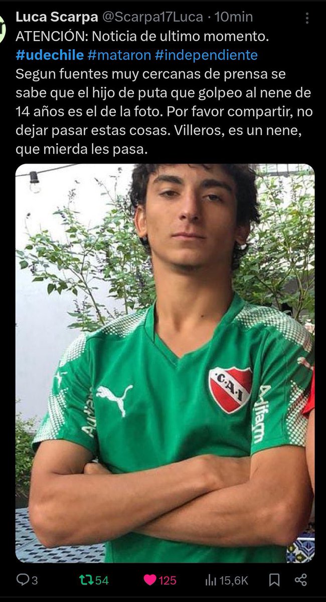 Payu 🔥 (@payu1646397) on Twitter photo Acá el asesino que le pegó a un niño ayer <a href="/udechile/">Universidad de Chile</a> <a href="/Independiente/">C. A. Independiente</a> háganlo famoso Acá el asesino que le pegó a un niño ayer <a href="/udechile/">Universidad de Chile</a> <a href="/Independiente/">C. A. Independiente</a> háganlo famoso