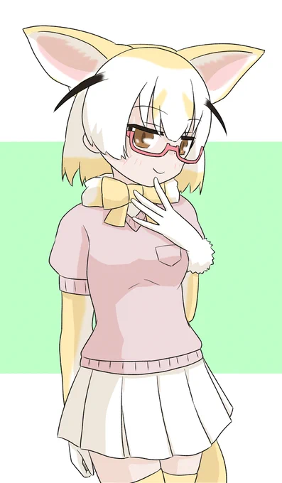 けもフレ フェネック! メガネかけてもらった #けものフレンズ #フェネック