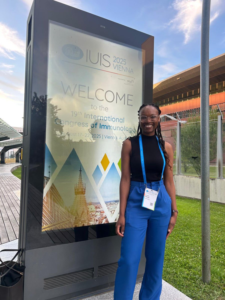 PIG_Edinburgh's tweet photo. This week, our postdoc Dr. Lorraine Pfavayi attending the 19th International Congress of #Immunology @iuis_online in Vienna, Austria. Lorraine presented her research on novel fungal #immunogens and the relevance of this for #allergy diagnostics in #Africa.
@SBSatEd
@ColSciEng https://t.co/jNop1K44fd