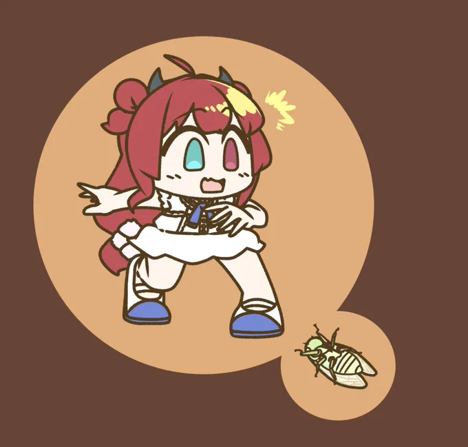 ロアちゃん蝉を見つけて ロアちゃん地べたの蝉は見た〜? 爆弾か爆弾じゃないか地べたにいるのは恐ろしくてヒヤヒヤとするよね ロアちゃん夏は気をつけて歩くんだよ! 気づいた時にはヤツは足下に! ロアちゃんが夏の恐怖を上手く回避できるように〜 #ロアート