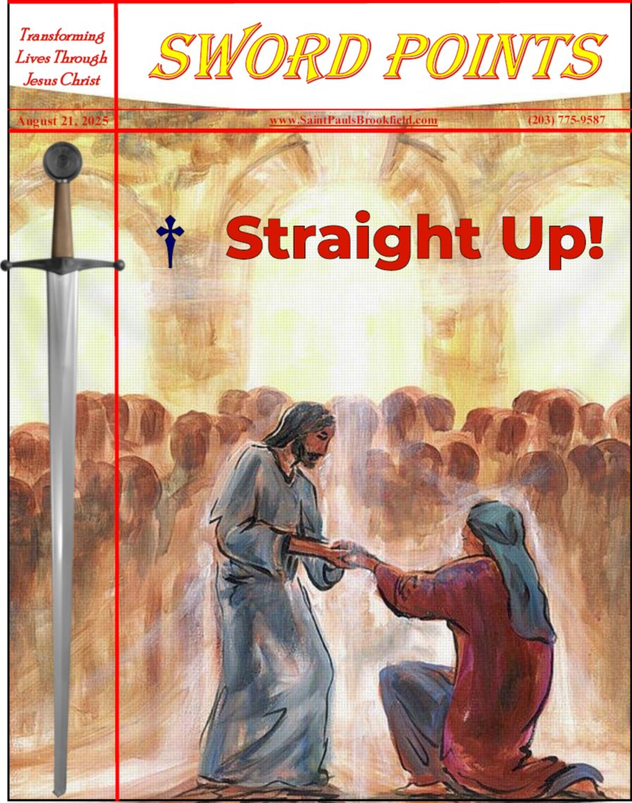 StPaulsB's tweet photo. 😃 St. Paul's Sword Points for August 14, 2025 💒 ❤️ - https://t.co/rE18W8I6dm #Straight #Up #ThursdayThoughts #Anglican #Episcopal #ECCT #Healing #ThrowbackThursday #CrackerBarrel Frank Caprio https://t.co/j0mkQJu8IE