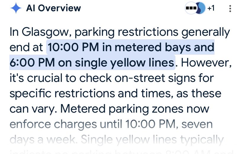 Just a word of warning about parking in Glasgow guys? Went &amp; parked in the city centre in a bay at 8.07- came back at 8.29 &amp; received a parking fine. Not thinking at that time of night parking would be charged! Wrong 😳 £100 but paid in 14 days £50 #Greed