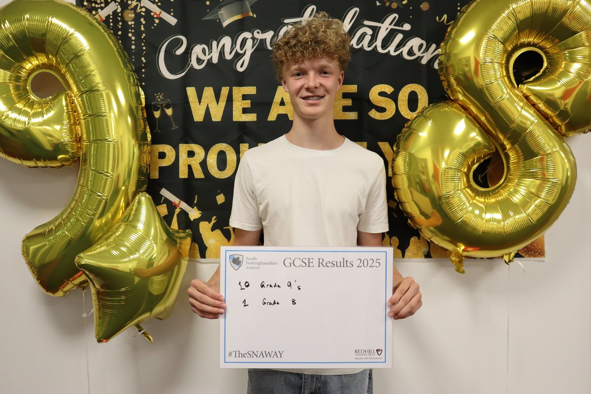 Outstanding achievement for SNA’s Oscar Draycon who has secured a grade 9 in Biology, Chemistry, English Literature, French, History, Maths, Physics, RE and Spanish, as well as grade 8 in English Literature👏 #TheSNAWay #RedhillResults <a href="/nottslive/">NottinghamshireLive</a>