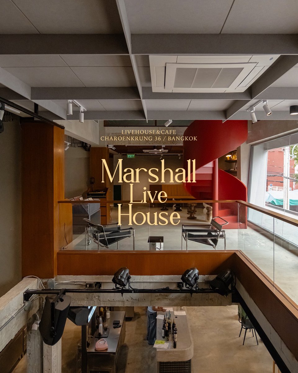gocafethailand's tweet photo. Livehouse ที่แรกของโลก จากแบรนด์ชั้นนำสุดฮิต อย่าง Marshall ที่ได้มาเปิดที่ย่านเจริญกรุง  ภายในตกแต่งสไตล์ loft เท่ห์ๆ และมีกลิ่นอายความวินเทจเบาๆ มีพื้นที่ 2 ชั้น ทั้งโซนแผ่นเสียง อุปกรณ์ต่างๆ และอื่นๆอีกครบเลย บอกเลยว่าถูกใจคนรักดนตรีแน่นอน https://t.co/JPC5PBGnIG
