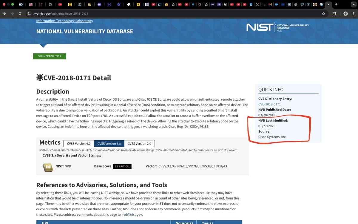🚨 #FBI warns of Russian FSB cyber actors (Center 16) exploiting SNMP &amp; unpatched Cisco Smart Install (CVE-2018-0171) to target critical infrastructure in the U.S. &amp; globally. Patch legacy systems &amp; stay vigilant.