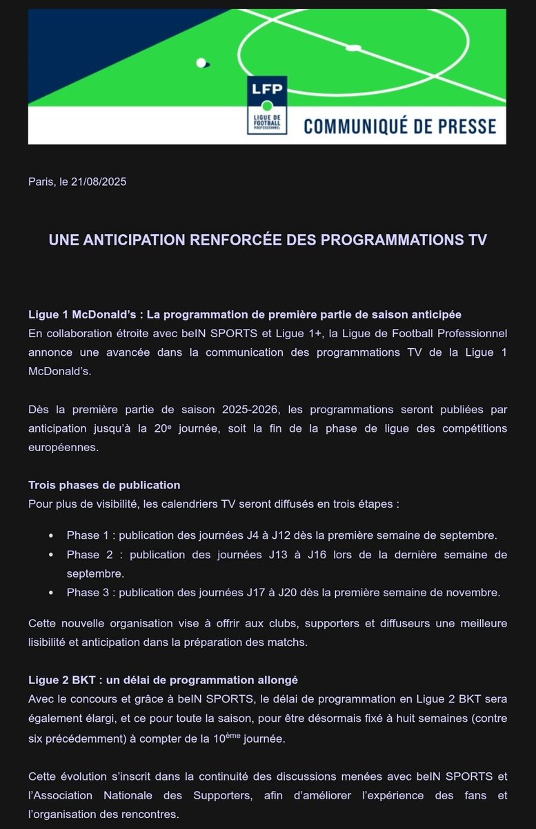 Un vrai progrès dont on ne peut que se féliciter. 👏