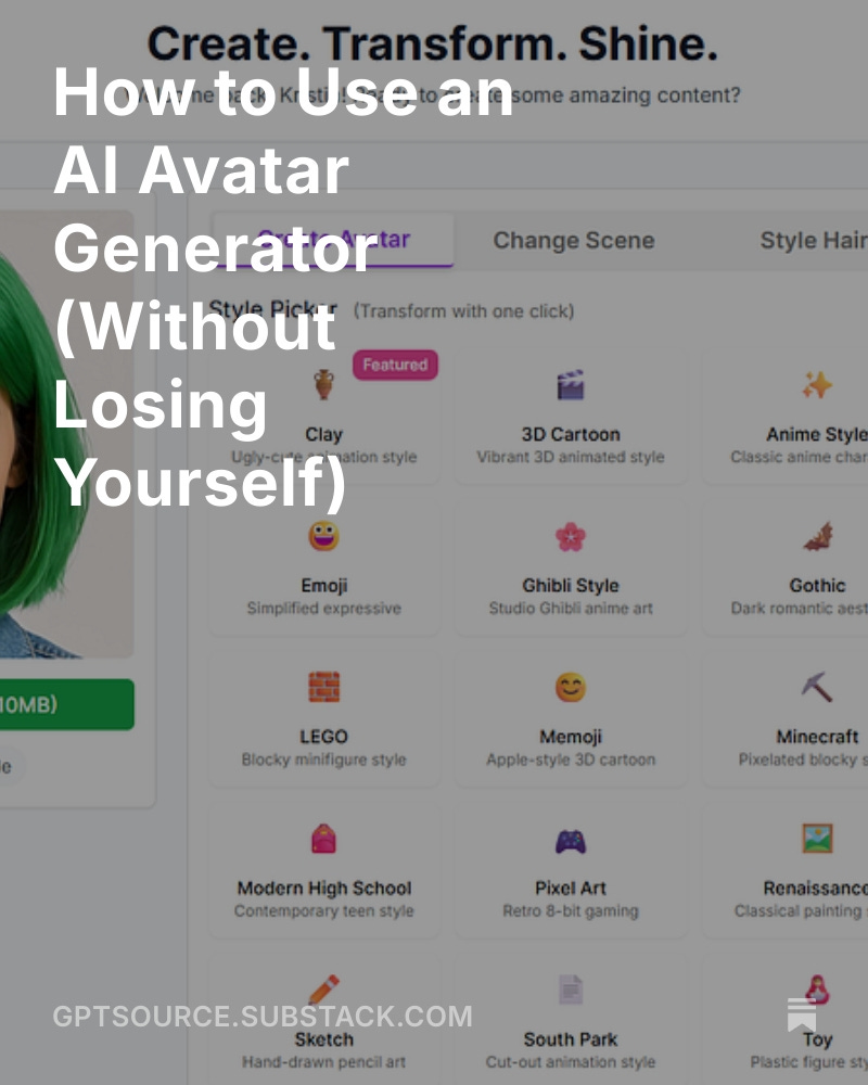 BktestU's tweet photo. How to Use an AI Avatar Generator (Without Losing Yourself)
https://t.co/0nj6o8rCam https://t.co/RZkUkk5l15
