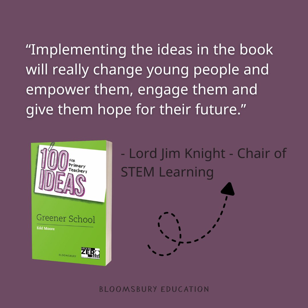3 WEEKS to go 📗

100 Ideas for Primary Teachers: Greener School with a foreword by <a href="/JaneGoodallInst/">Dr. Jane Goodall & the Jane Goodall Institute</a>  DBE. Founder of the The Jane Goodall Institute UK and UN Messenger of Peace

Get your copy today using GREENERSCHOOL to get 35% off until Thursday 11th September
<a href="/STEMLearningUK/">STEM Learning</a>