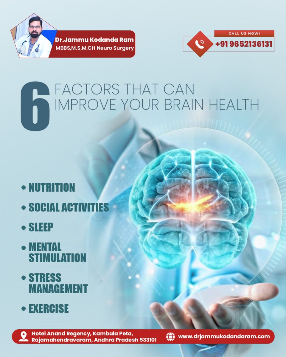 JammuKodandaram's tweet image. Boost Your Brain Health, Boost Your Life! ✨🧠

Your brain health is the foundation of your memory, focus, and mental performance. #BrainHealth #ImproveBrainFunction #HealthyBrainHealthyLife