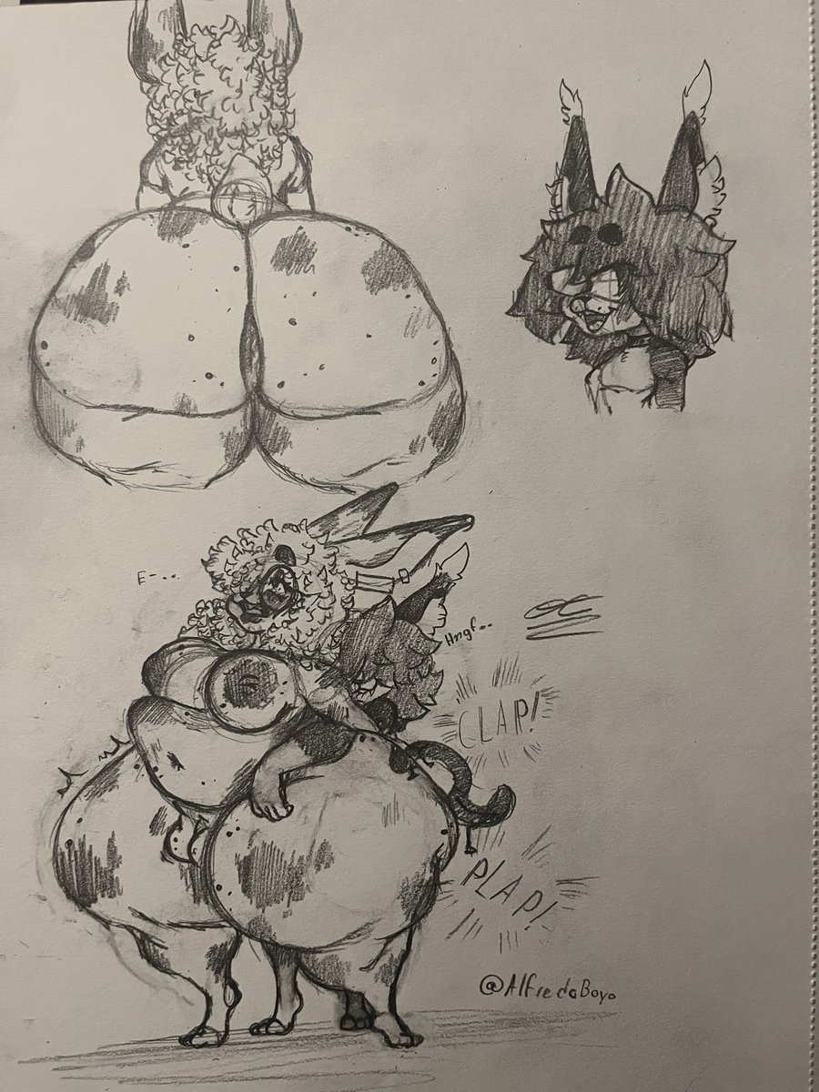 Got bored, drew funny of me and my friend <a href="/AlfredoBoyo/">Alfredo AD</a>