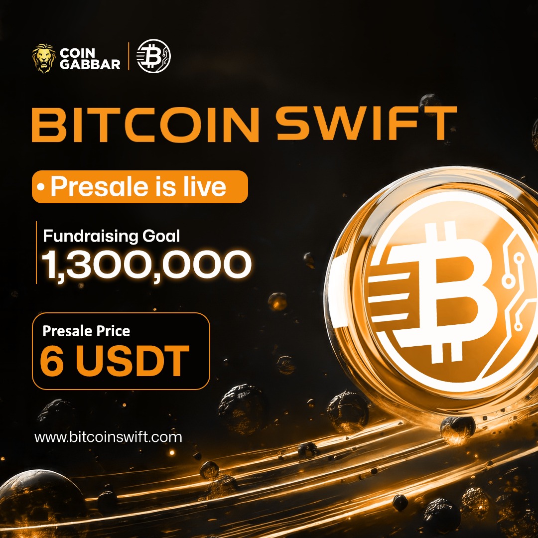 coin_gabbar_'s tweet photo. 🔥 Early birds win big!
BitcoinSwift Presale LIVE 🚀
🎯 Target: $1.3M | 💰 $BTC3 = 6 USDT

⚡️Nearing our goal — launch moved up to Aug 30!
✅Grab your tokens now: https://t.co/v2XAyzHYLu

Visit: https://t.co/obL4R8xlwI

@BTC3Project 
#BitcoinSwift #CryptoPresale #BTC3 #CoinGabbar https://t.co/Xxa9w7oXWd