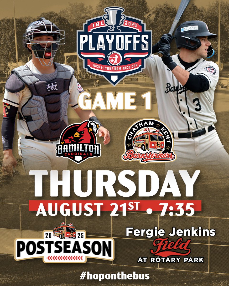 94.3 CKSY (@943cksy) on Twitter photo Ready for game 1?!
GO BARN!
<a href="/ckbarnstormers/">Chatham-Kent Barnstormers</a> take on the <a href="/HamCardinalsIBL/">Hamilton Cardinals</a> in round 1 beginning tonight.
See ya at Fergie!
#ckont #hoponthebus <a href="/IBL1919/">Intercounty Baseball League</a> #CKMORNINGS Ready for game 1?!
GO BARN!
<a href="/ckbarnstormers/">Chatham-Kent Barnstormers</a> take on the <a href="/HamCardinalsIBL/">Hamilton Cardinals</a> in round 1 beginning tonight.
See ya at Fergie!
#ckont #hoponthebus <a href="/IBL1919/">Intercounty Baseball League</a> #CKMORNINGS