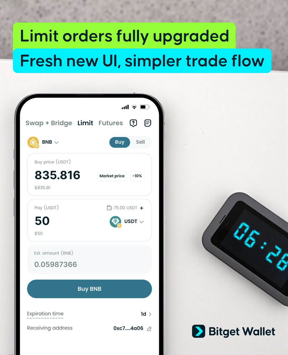 Limit orders just got an upgrade: ✨ UI refreshed 📊 Transactions are  simpler & smoother ⛓️ New chains supported = More trading opportunities  Learn how to set your limit orders and trade crypto efficiently onchain 👇