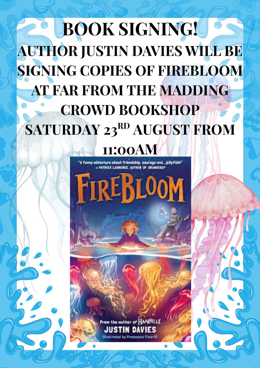 Furtherfrom's tweet photo. Avast me hearties! We're welcoming Justin Davies to the shop THIS Saturday at 11am, he'll be signing copies of his latest maritime themed book: Firebloom!
He'll be signing, we'll be singing sea shanties from about half past (Joke! Or is it...) @DiscoverKelpies #ChooseBookshops https://t.co/4dbIolUvWi