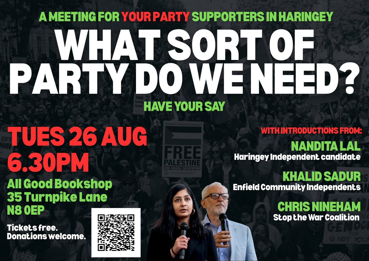 Haringey Counterfire (@counterfirehar) on Twitter photo TUESDAY: An open meeting for supporters of Your Party. What should a new left party look like? With <a href="/ditalalmolloy/">Nandita Lal</a>, Khalid Sadur, and <a href="/ChrisNineham/">Chris Nineham</a> . Register here: eventbrite.co.uk/e/what-sort-of… TUESDAY: An open meeting for supporters of Your Party. What should a new left party look like? With <a href="/ditalalmolloy/">Nandita Lal</a>, Khalid Sadur, and <a href="/ChrisNineham/">Chris Nineham</a> . Register here: eventbrite.co.uk/e/what-sort-of…