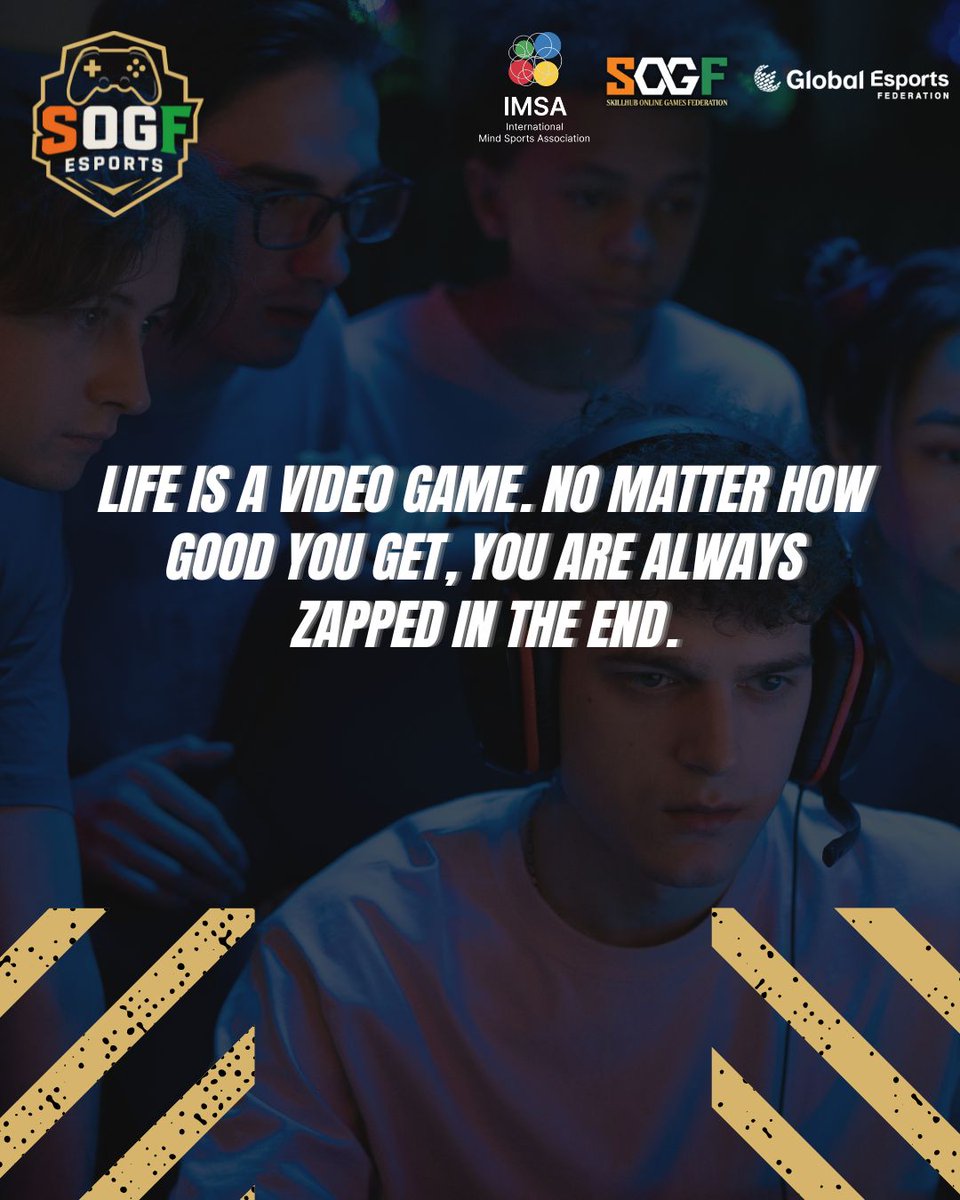 ESGFEsports's tweet photo. life is a video game. no matter how good you get, you are always zapped in the end.
#SOGFEsports2025 #SOGEsports #GameOn #ProGamer #VictoryMindset #CompetitiveGaming #EsportsLife #ClutchPlays #RiseToGlory #GameChangers #LegendsNeverQuit
#NextLevelGaming https://t.co/Ic2SL0oiDc