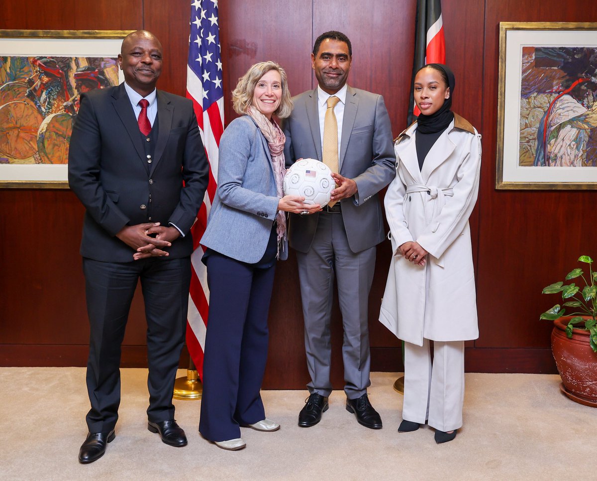 Chargé d’Affaires Marc Dillard (@usambkenya) on Twitter photo Honored to host <a href="/Football_Kenya/">Football Kenya Federation</a> President Hussein Mohamed and celebrate the Harambee Stars' CHAN qualifiers success. Looking forward to continued collaboration building capacity at all levels of the sport. Kenya’s football future is bright! #FootballKenya Honored to host <a href="/Football_Kenya/">Football Kenya Federation</a> President Hussein Mohamed and celebrate the Harambee Stars' CHAN qualifiers success. Looking forward to continued collaboration building capacity at all levels of the sport. Kenya’s football future is bright! #FootballKenya