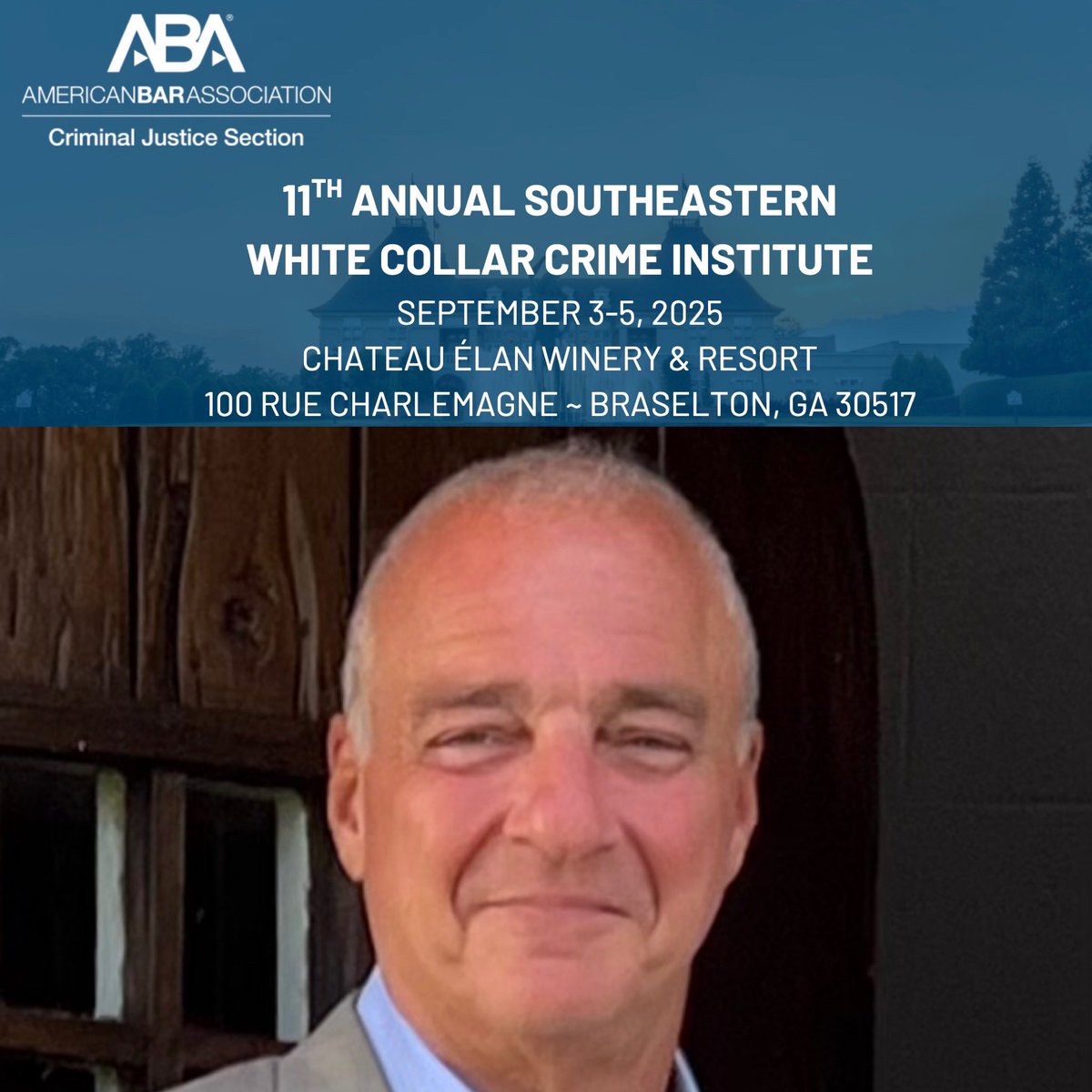I will be attending the ABA Criminal Justice Section Southeastern White Collar Crime Institute, Sept 3rd - 5th, in Braselton, Georgia. If you will be at the conference or will be in the the Atlanta/Braselton area please ping me so we can get together. I look forward to seeing you