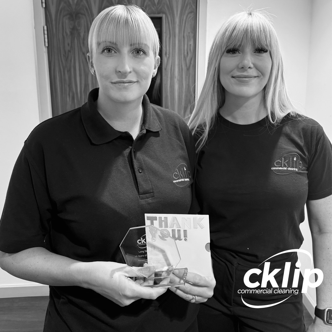 Celebrating Donna Thomson’s 10-year milestone at Cklip Commercial Cleaning! Her dedication, hard work, and loyalty have been invaluable. Congratulations on this well-deserved Long Service Award - thank you for a decade of outstanding commitment! #TeamCklip #EmployeeAppreciation