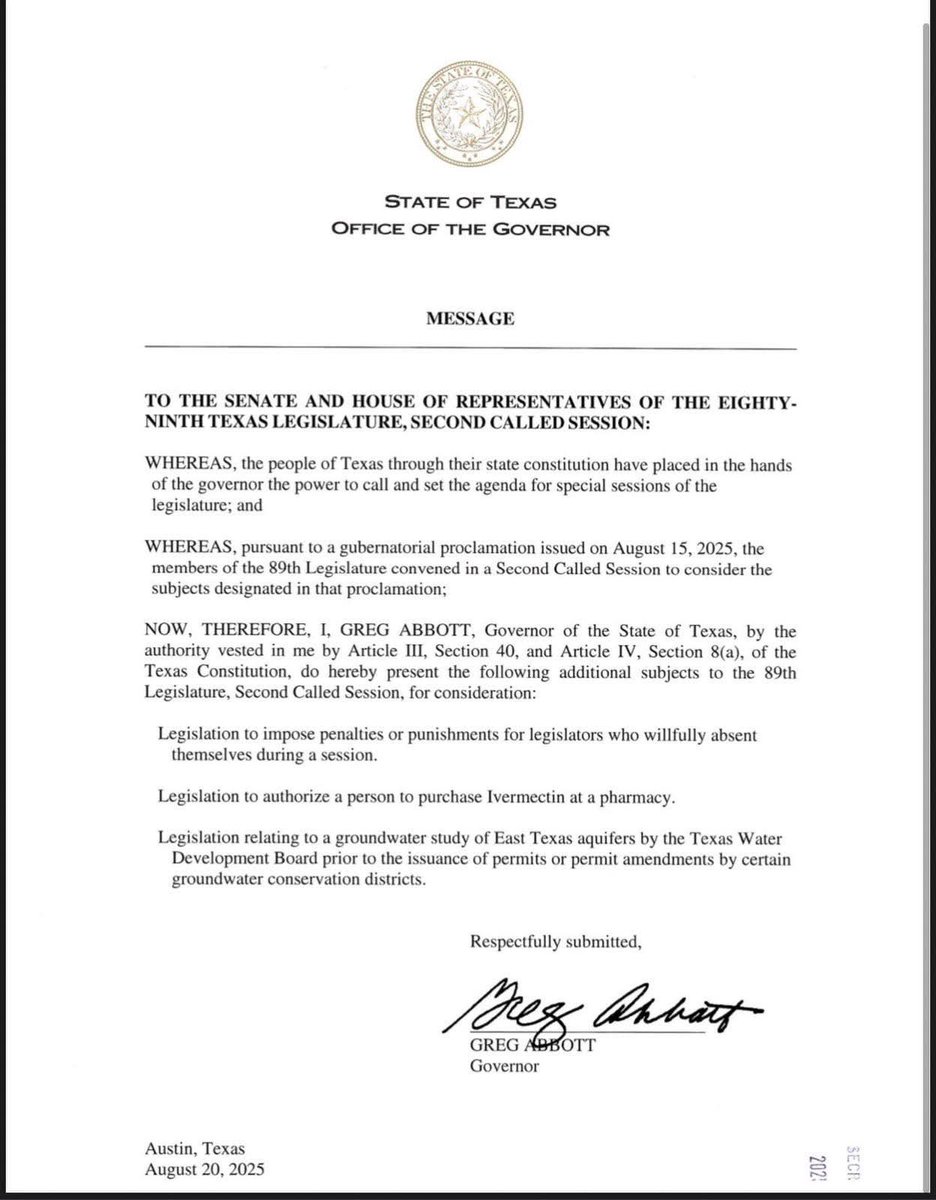 CTRW_PAC's tweet photo. Central Texas RW community, stay up to date on Legislative activity.
· TX Governor Greg Abbott has expanded the call 2nd Special Session.
#ctrwleads
#TFRWLeads https://t.co/32nNB2BM6g