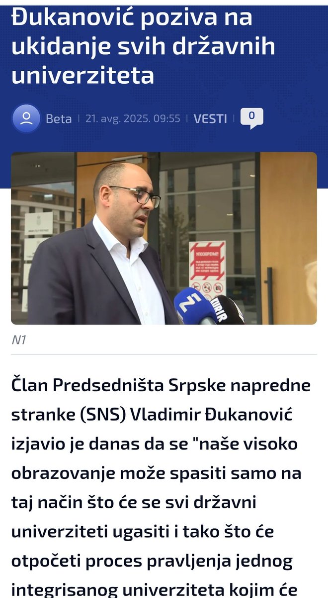 📍Uništavate fakultete lažnim diplomama, a sad blebećete o ‘spasu’? 
Sns logika: glup, gluplji, Đuka‼️
#djukabizon