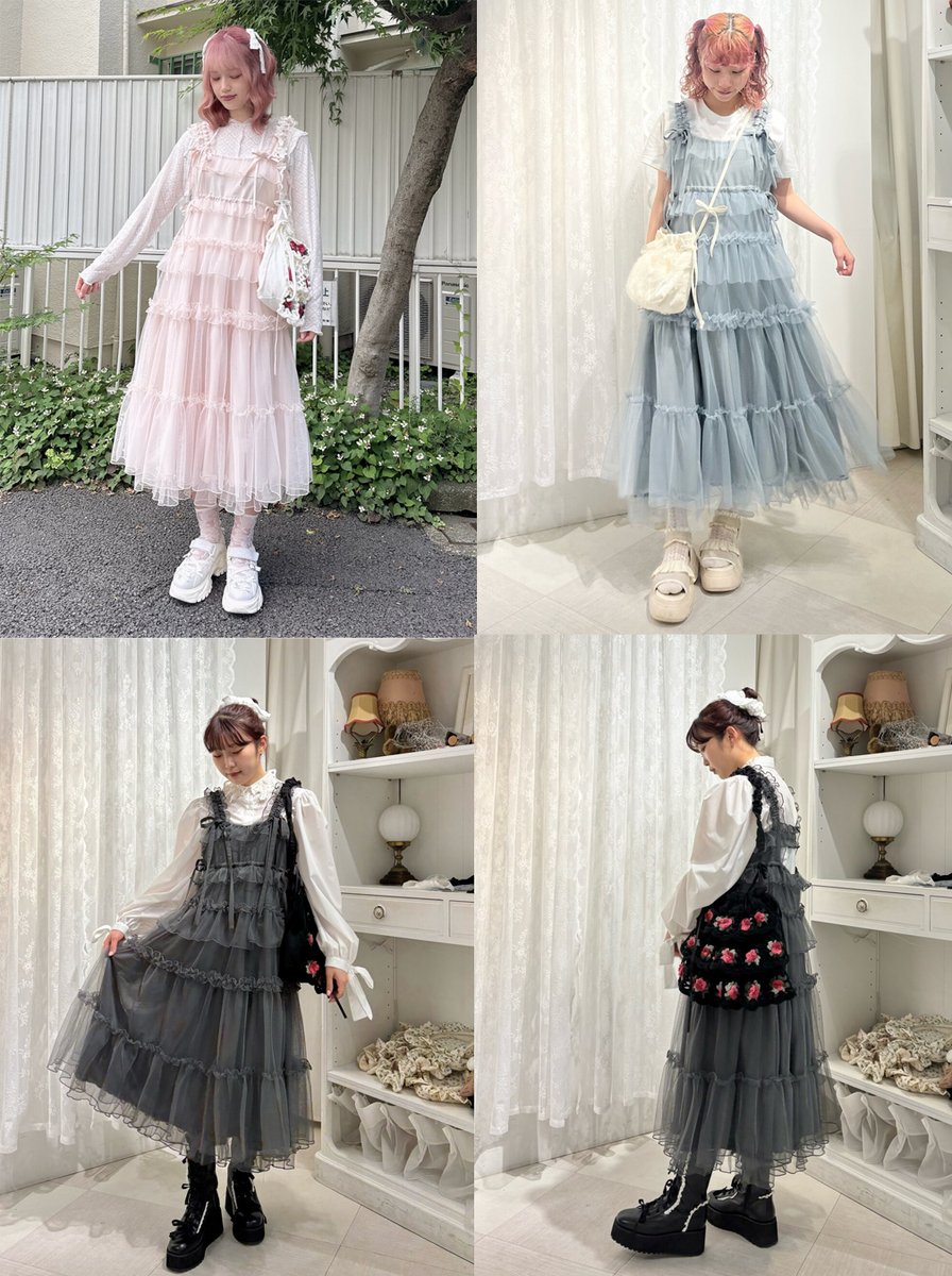 当社オリジナル merry jenny チュールドロストロングワンピース 【公式 当社オリジナル merry jenny チュールドロストロングワンピース 【公式