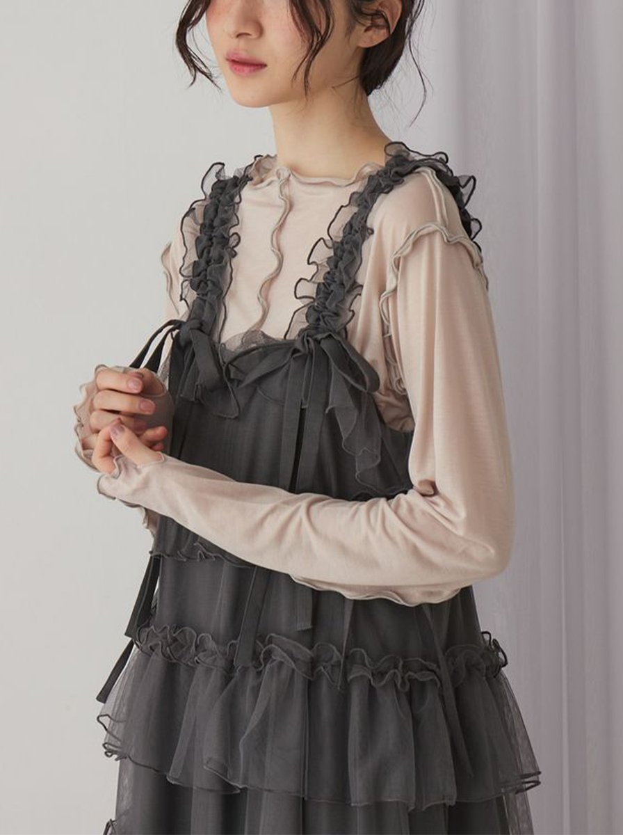 merry jenny チュールドロストロングワンピース