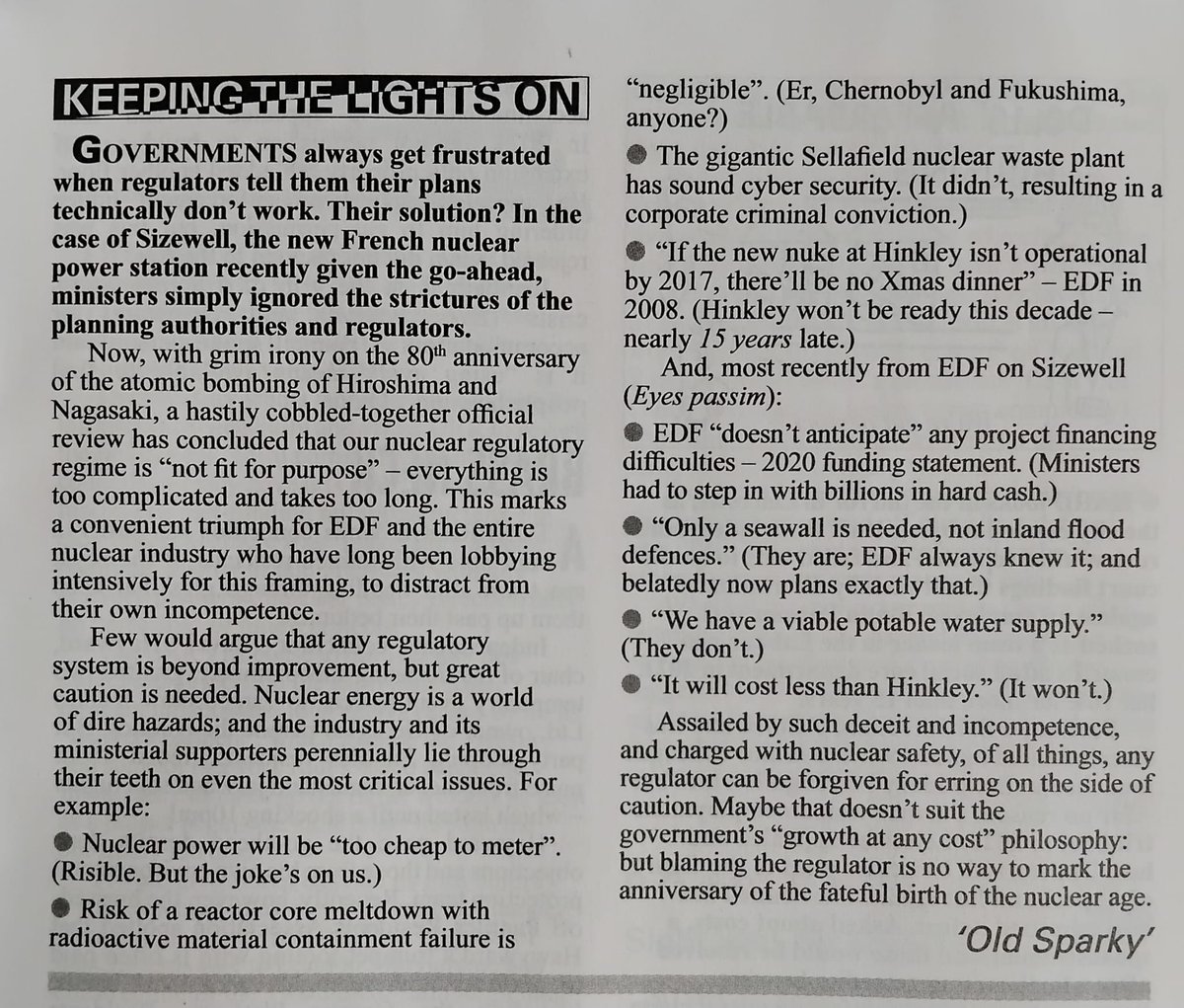 Great stuff as ever from Old Sparky in Private Eye!
#StopSizewellC