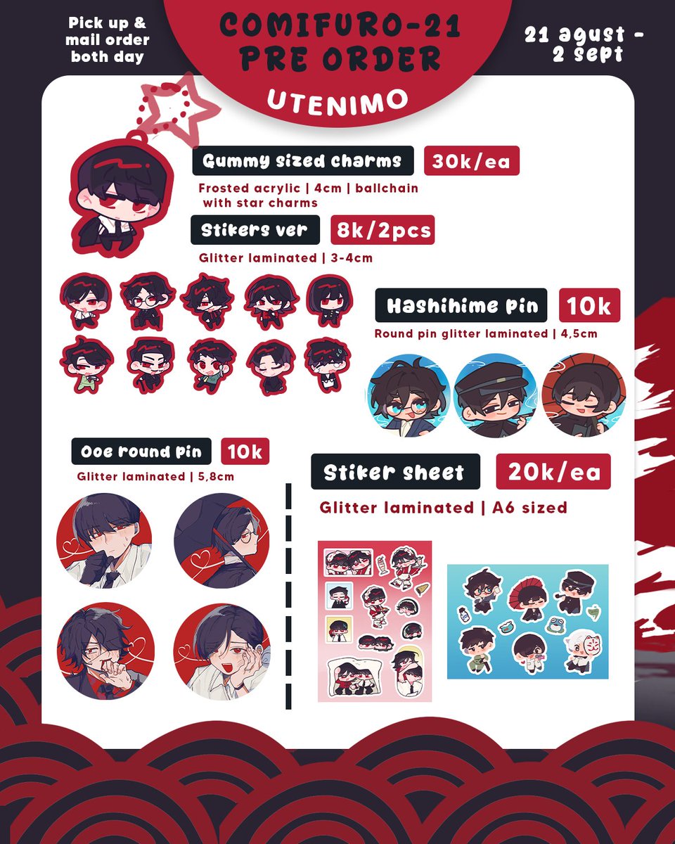 [❤️ and 🔁 Appreciated]

I'm opening my #CF21 pre-order! Here's my form and catalogue
🗓️: 21 August - 2 September 2025
📦: Pick up &amp; Mail order
🌱: bit.ly/utenimocf21pre…
Fandom : Uma Musume, Ooe, Hashihime of The Old Booktown

#cf21catalog #cf21catalogue