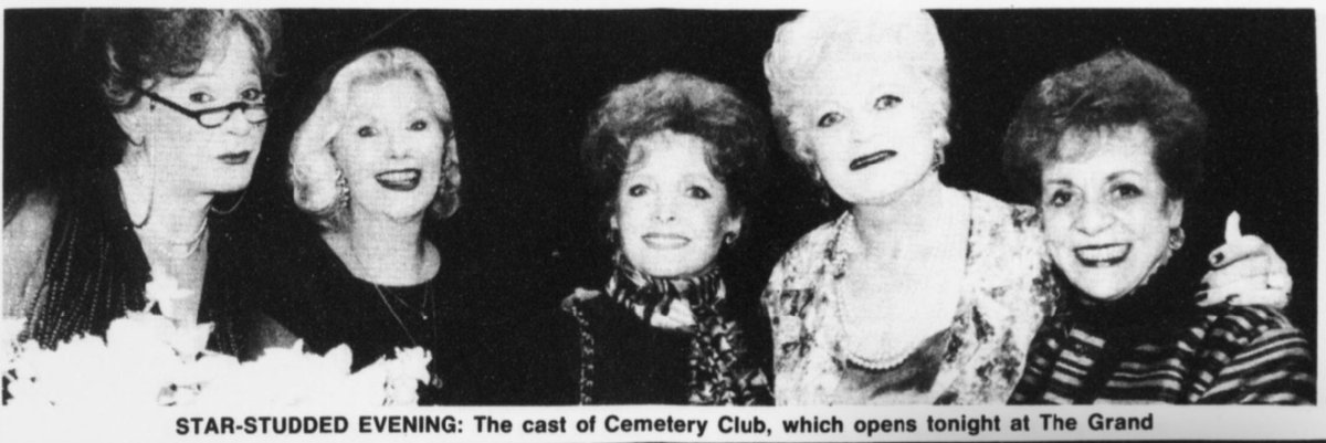 CarmenSilverax's tweet photo. Carmen pictured in 1994 with the legendary Hinge & Bracket, Anne Charleston and Millicent Martin when she appeared in โThe Cemetery Clubโ theatre play ๐ #carmensilvera #hingeandbracket #theatre #alloallo #britishtv #britishcomedy #compact #crossroads #dadsarmy #drwho https://t.co/D64Iv7Criq