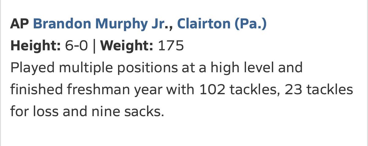 Brad Everett (@breal412) on Twitter photo Clairton’s Brandon Murphy named a first-team Sophomore All-American by MaxPreps. <a href="/BrandonMurphy04/">Brandon Murphy</a> Clairton’s Brandon Murphy named a first-team Sophomore All-American by MaxPreps. <a href="/BrandonMurphy04/">Brandon Murphy</a>