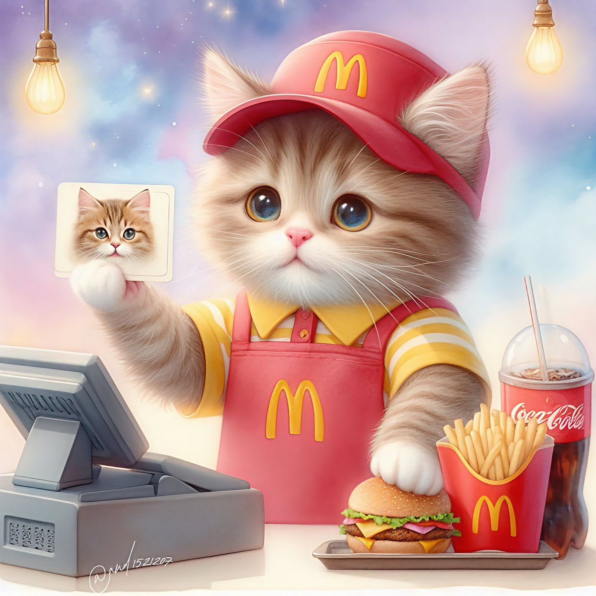 こちらのセットはポケニャンカードをお付けしてますニャ😸🎴
転売しちゃ駄目ニャよ？😾

Want my exclusive photo?
Then shout your loyalty—loud enough for the shoppers at the Walmart right next door to hear 😼📢

#AIart #AIイラスト #cat #猫 #ポケカ