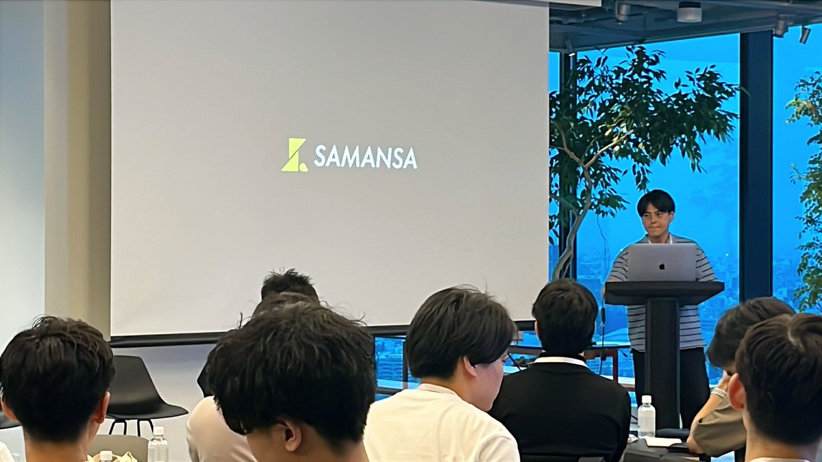 okayamaguchi's tweet photo. 投資先のSAMANSA岩永さんのピッチ！
#お盆明けにエンタメを語ろう https://t.co/p97zoFXZL0