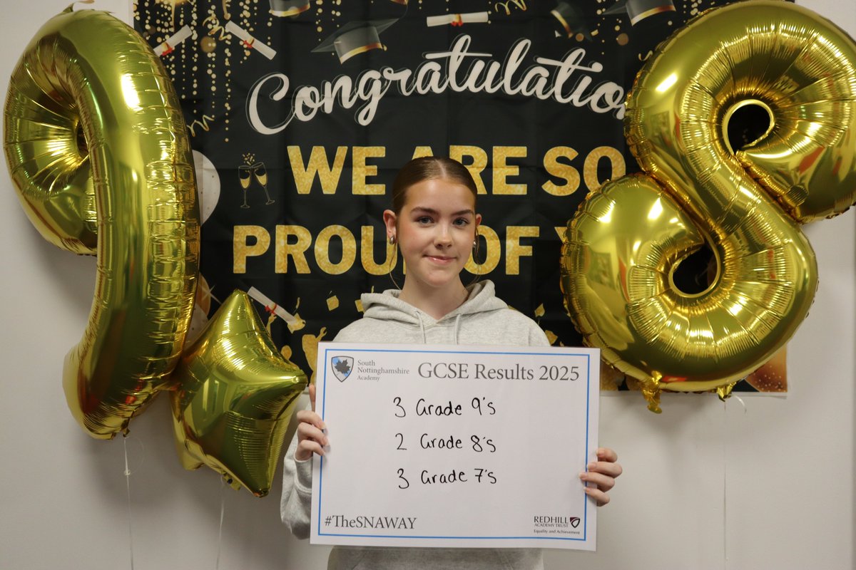 Well done to SNA’s Chloe Howland who has secured grade 9's in Art, English Literature and History, grade 8’s in Science, Music and RE with grade 7's in Spanish and English Language. Congratulations! #TheSNAWay #RedhillResults <a href="/nottslive/">NottinghamshireLive</a>